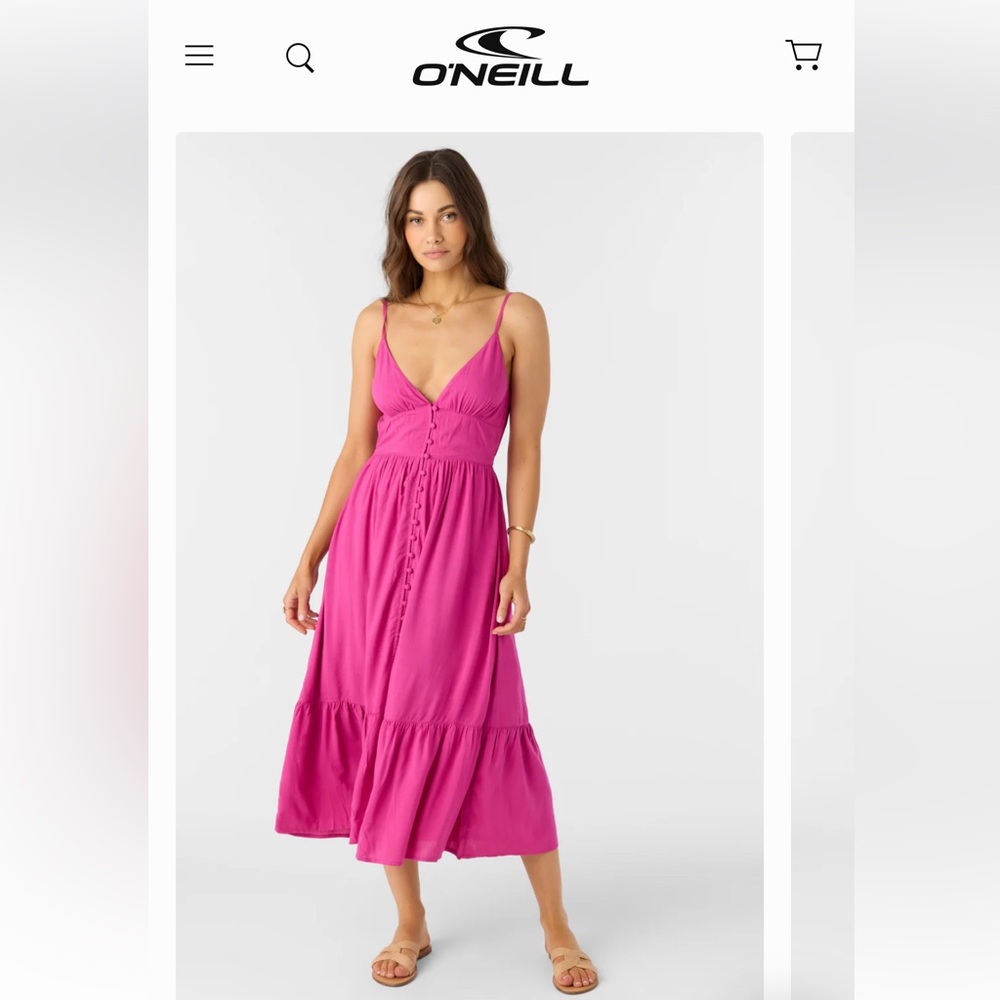 O'Neill Fuchsia Pilar Midi Dress nwot size XS